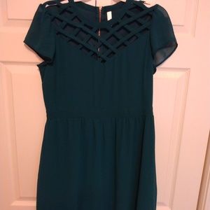 Emerald green MINI dress.